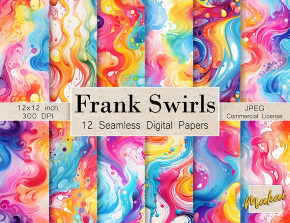1990s Frank Inspired Seamless Patterns