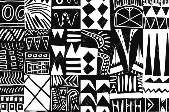 Abstract Monochrome Patterns for Creative Projects