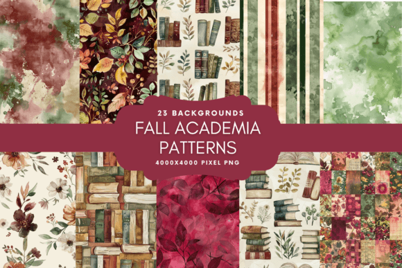 Autumn Fall Academia Patterns