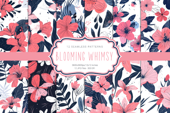 Blooming Whimsy Seamless Patterns