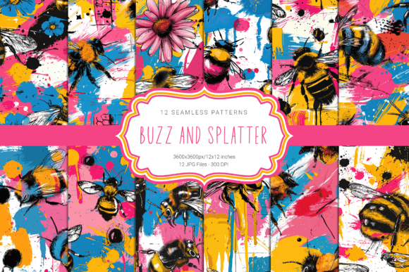 Buzz and Splatter Seamless Patterns: A Dynamic Tool for Creative Expression
