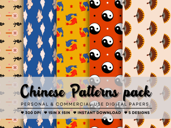 Chinese Patterns Pack: A Versatile Resource for Designers and Creators