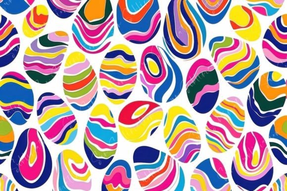 Colorful Abstract Egg Patterns: A Vibrant Exploration of Artistic Design
