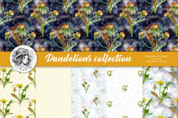 Discover the Dandelion Dreamscapes: A Collection of Whimsical Seamless Patterns