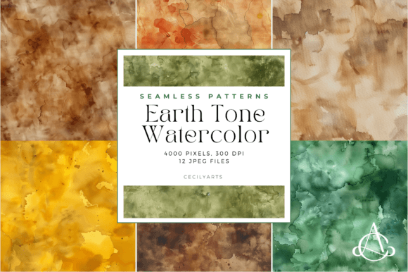 Earth Tone Watercolor Seamless Patterns: Elevate Your Crafting Projects