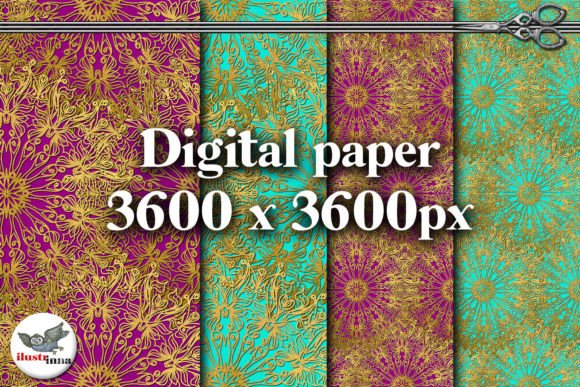 Gold and Green Patterns: A Versatile Choice for Creative Projects