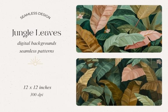 Jungle Leaves Seamless Patterns