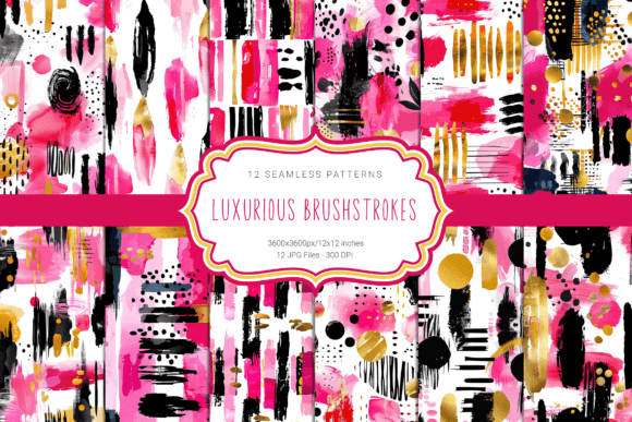 Luxurious Brushstrokes Seamless Patterns