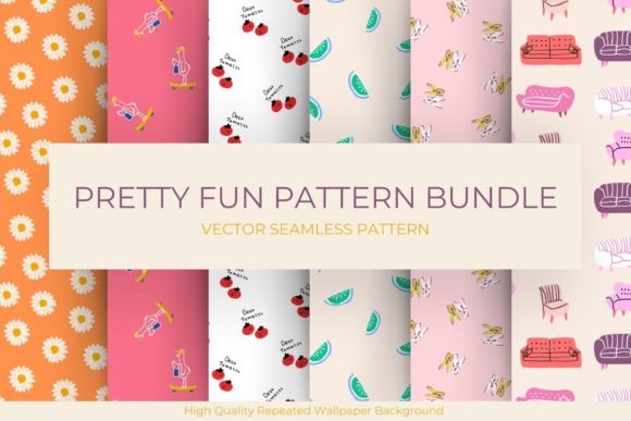 Modern Fun Seamless Patterns Bundle