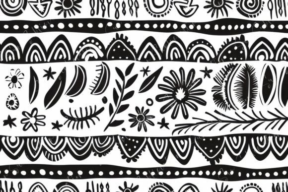 Monochrome Tribal Patterns: A Timeless Design Element for Modern Applications