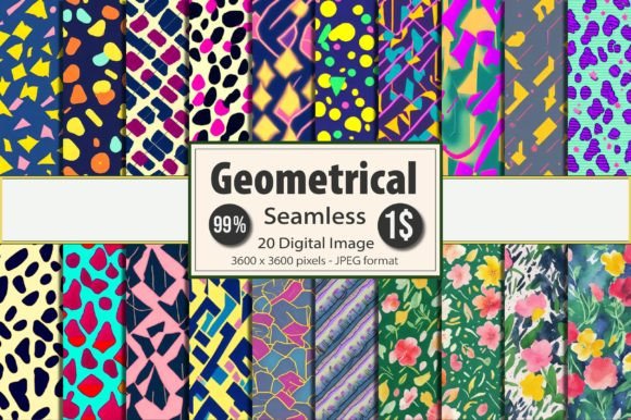Orange Geometrical Seamless Patterns: A Versatile Design Resource for Creative Projects