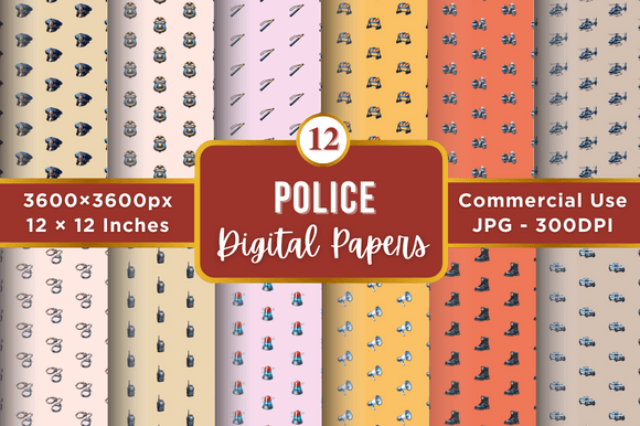 Police Digital Paper Patterns: A Versatile Resource for Creative and Commercial Projects