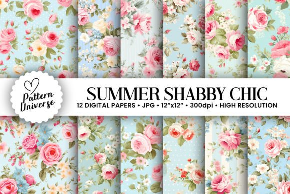 Summer Shabby Chic Flowers Patterns