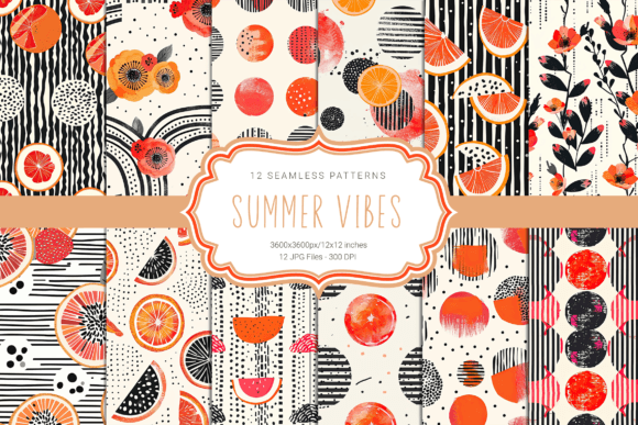 Summer Vibes Seamless Patterns