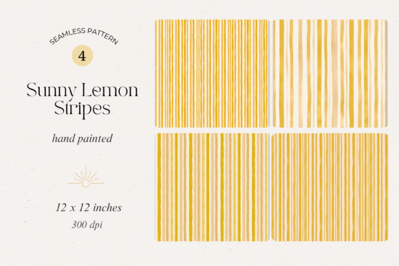 Sunny Yellow Stripes Seamless Patterns