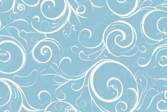 Swirling Patterns on Blue: A Versatile Design Element for Creative and Professional Workflows