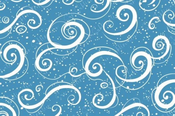 Swirling Winter Patterns: A Versatile Design Element for Creative and Professional Workflows