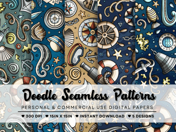 Unlocking Creativity with Doodle Seamless Patterns Set: A Modern Design Essential