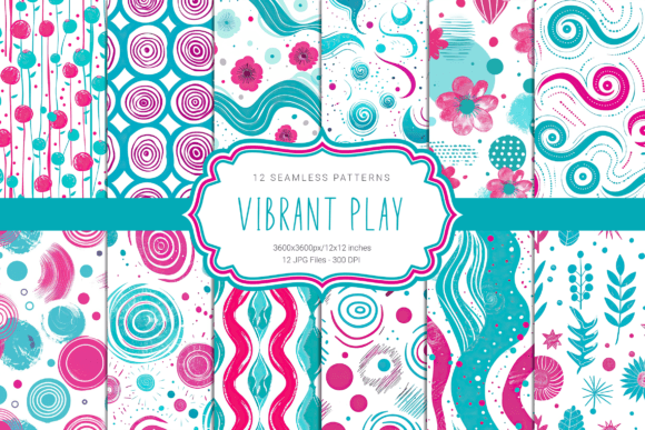 Vibrant Play Seamless Patterns: Elevate Your Creative Projects with Stunning Digital Papers