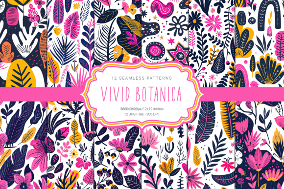 Vivid Botanica Seamless Patterns: A Versatile Tool for Creative Designers