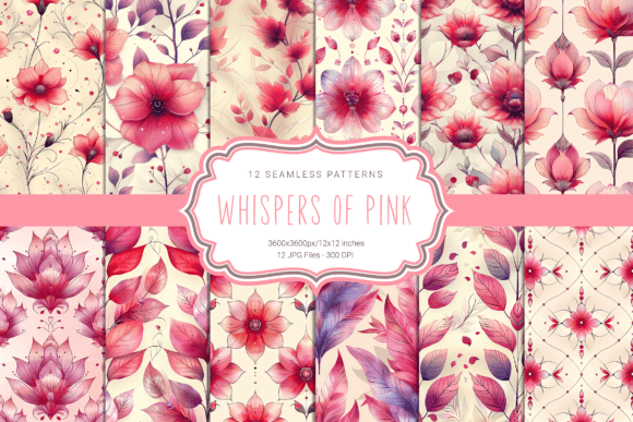 Whispers of Pink Seamless Patterns: A Versatile Design Resource for Creative Projects