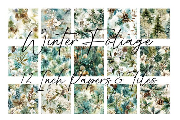 Winter Foliage Patterns 12 Inch Papers